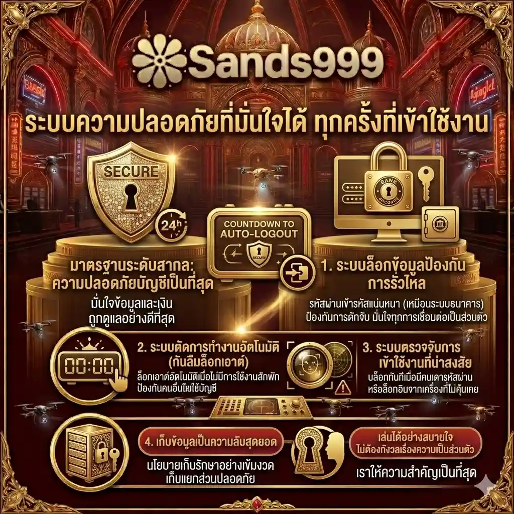 ระบบความปลอดภัยที่มั่นใจได้ ทุกครั้งที่เข้าใช้งาน-sands999