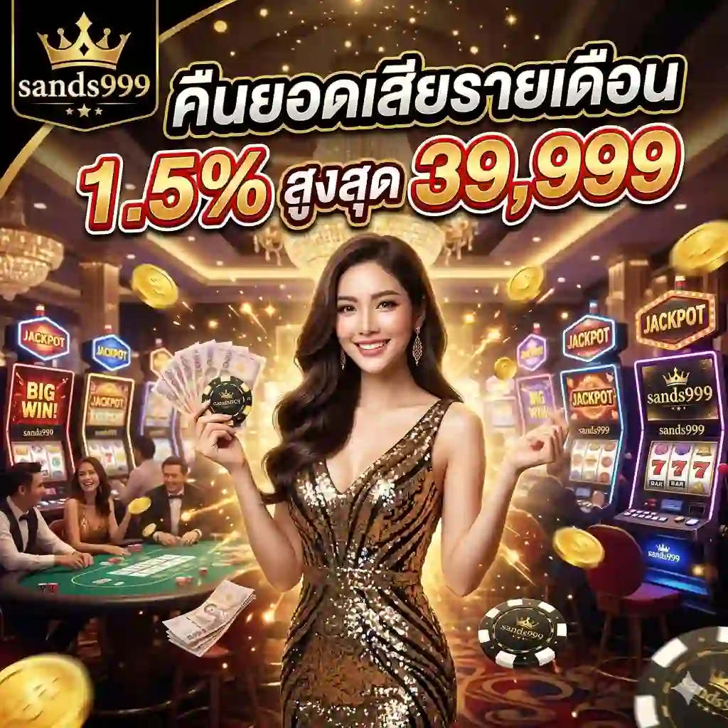 คืนยอดเสียรายเดือน-1.5%-สูงสุด-39,999-sands999