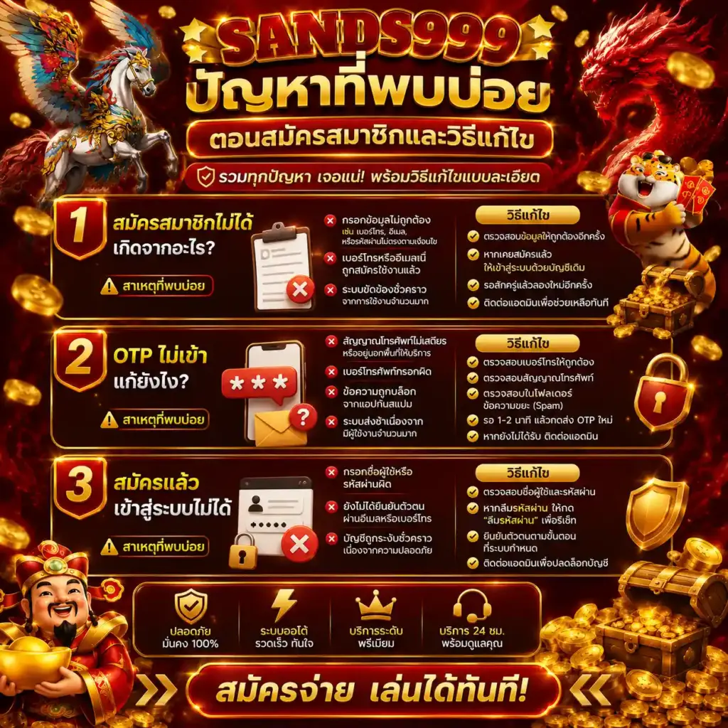 สมัครสมาชิก sands999